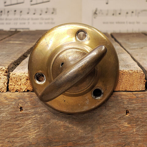 #42973 Antique Brass Art Deco Closet Hardware Set image 4