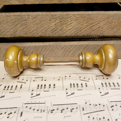 #42974 Antique Brass Art Deco Door Hardware Set image 7