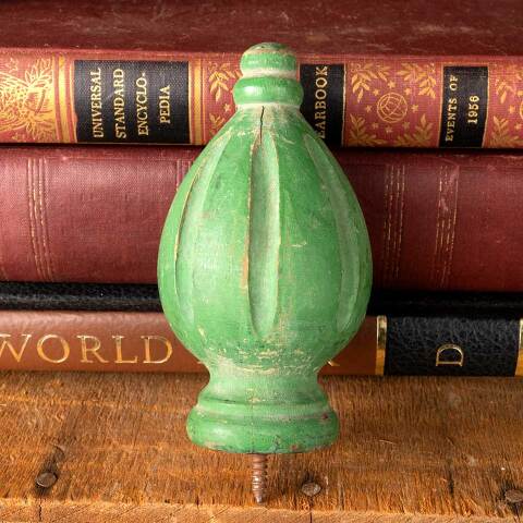 #43006 Vintage Painted Turned Wood Finial image 4