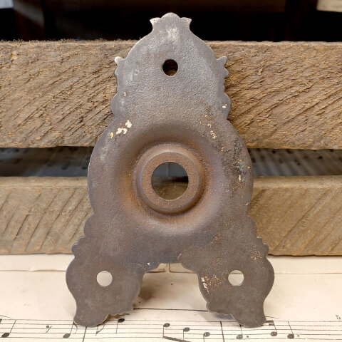 #43057 Antique Triangular Iron Doorknob Rosette image 2