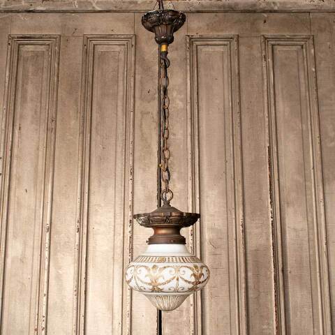 #43077 Antique Hanging Single Bulb Light Fixture image 7