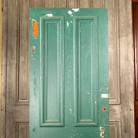 #43099 32x80 Salvaged Antique 4 Panel Interior Door image 5