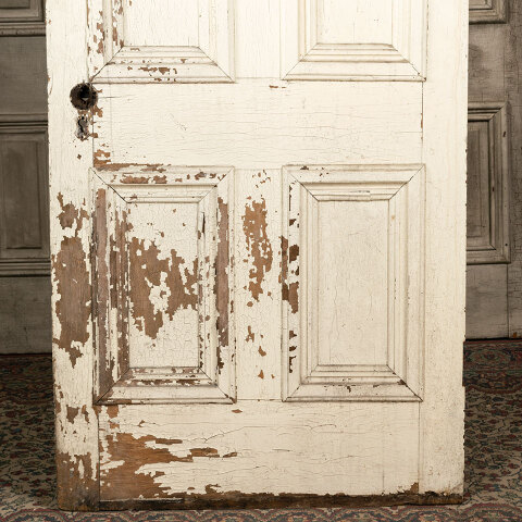 #43105 32x82 Salvaged Antique 4 Panel Interior Door image 7