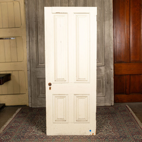 #43106 30x76 Salvaged Antique 4 Panel Interior Door image 5