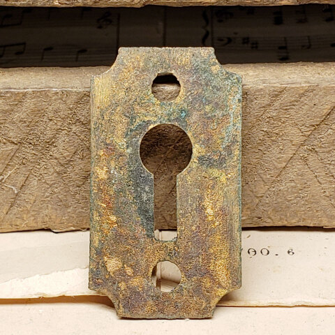 #43130 Antique Bronze Door Keyhole Escutcheon image 2
