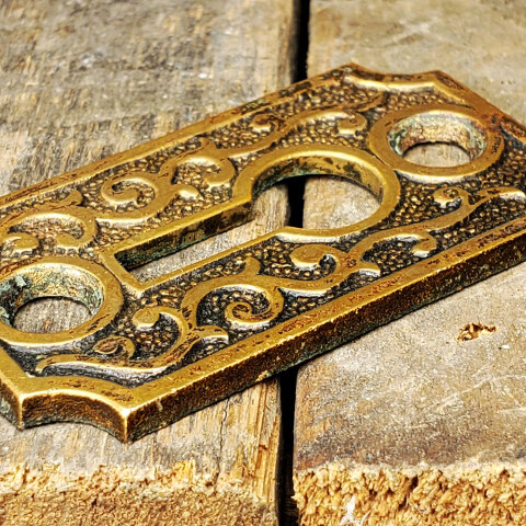 #43130 Antique Bronze Door Keyhole Escutcheon image 3