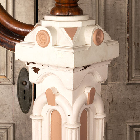 #43135 Antique Ornate Victorian Staircase Newel Post image 3