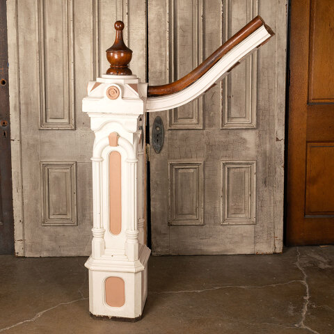 #43135 Antique Ornate Victorian Staircase Newel Post image 6