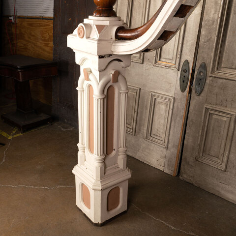 #43135 Antique Ornate Victorian Staircase Newel Post image 7