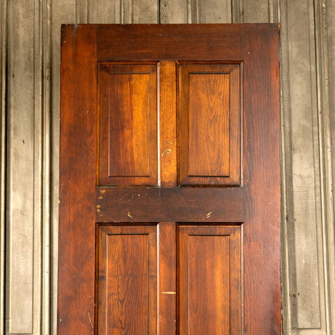 #43180 30x83 Salvaged Antique 4 Panel Interior Door image 2