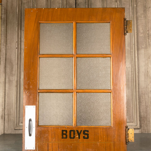 #43185 Vintage BOYS School Restroom Door image 2
