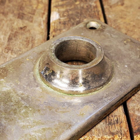 #43264 Antique Brass Thumb Turn Door Backplate image 5