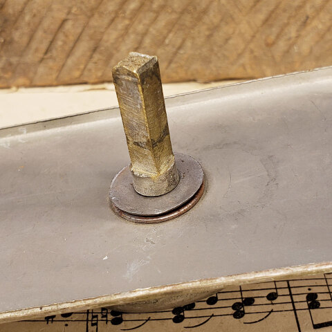 #43264 Antique Brass Thumb Turn Door Backplate image 7