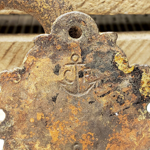 #43353 Large Antique Cast Iron Handle Pull image 3