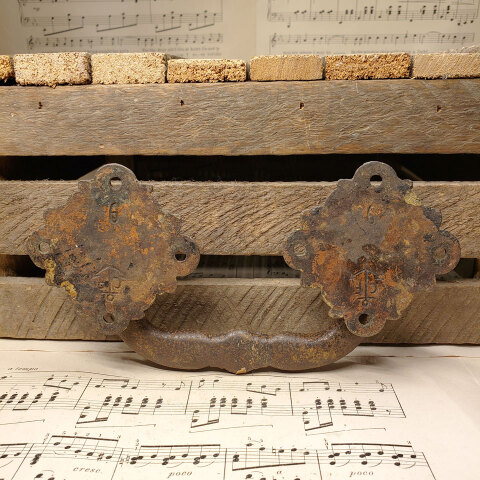 #43353 Large Antique Cast Iron Handle Pull image 4