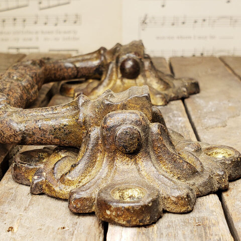 #43353 Large Antique Cast Iron Handle Pull image 7