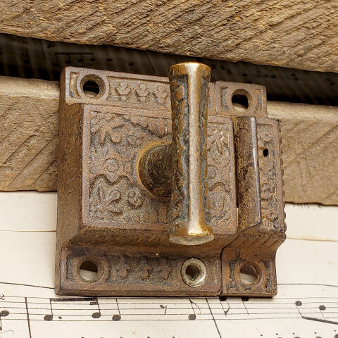 #43357 Antique Victorian Eastlake Cabinet Latch image 2