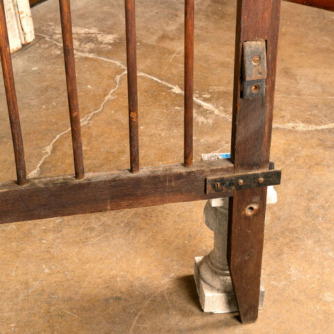 #43373 Antique Oak Elevator Pull Down Gate Door image 5