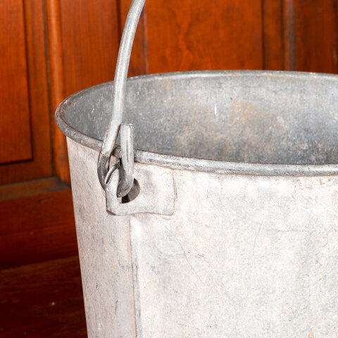 #43404 Vintage Galvanized Pail Bucket with Handle image 3