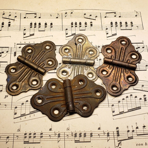 #43491 Antique Cabinet Door Butterfly Hinge image 6