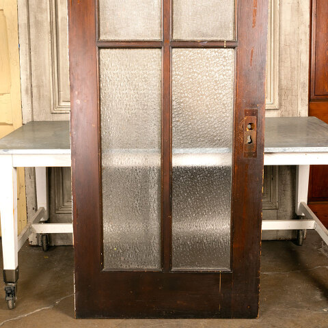 #43511 36x82 Antique 6 Lite Door w/ Privacy Glass image 3