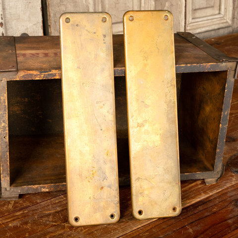 #43579 Pair of Antique Bronze Door Push Plates image 4