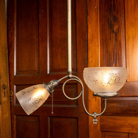 #43668 Combination Gas & Electric Chandelier image 2