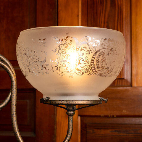 #43668 Combination Gas & Electric Chandelier image 5