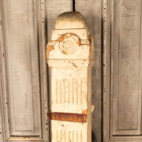 #43793 Salvaged Antique Fluted Staircase Newel Post image 7