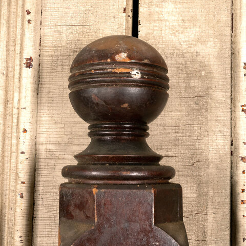 #43794 Salvaged Antique Wood Staircase Newel Post image 8
