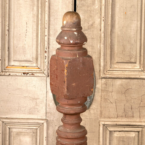 #43809 Salvaged Antique Wood Staircase Newel Post image 2