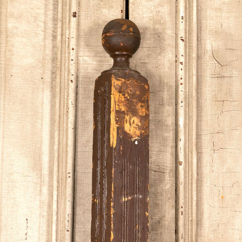 #43810 Salvaged Antique Wood Staircase Newel Post image 7