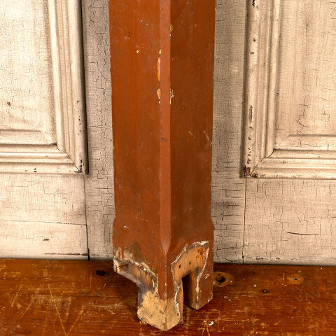 #43811 Salvaged Antique Wood Staircase Newel Post image 6