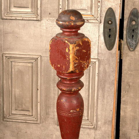 #43817 Salvaged Antique Wood Staircase Newel Post image 2
