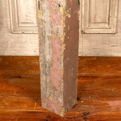 #43818 Salvaged Antique Wood Staircase Newel Post image 4