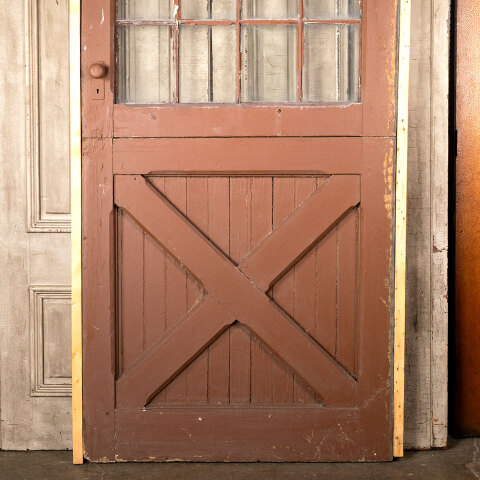 #43840 47x97 Arched Top 12 Lite Wood Dutch Door image 4