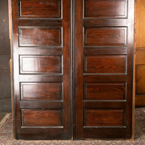 #43861 62x89 Salvaged Antique 6 Panel Pocket Doors image 3