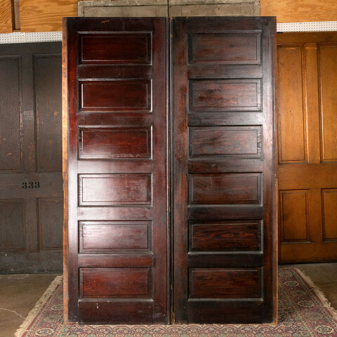 #43861 62x89 Salvaged Antique 6 Panel Pocket Doors image 5