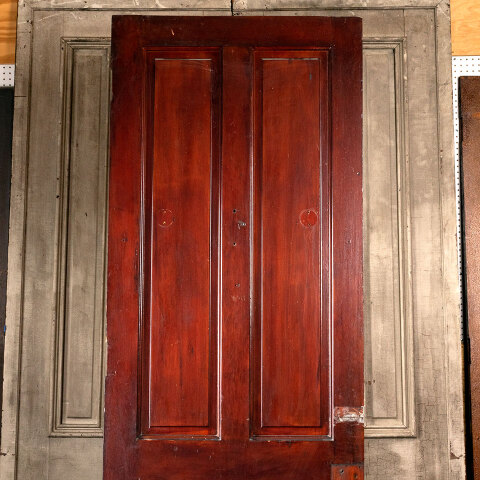 #43906 32x93 Salvaged Antique 4 Panel Interior Door image 5