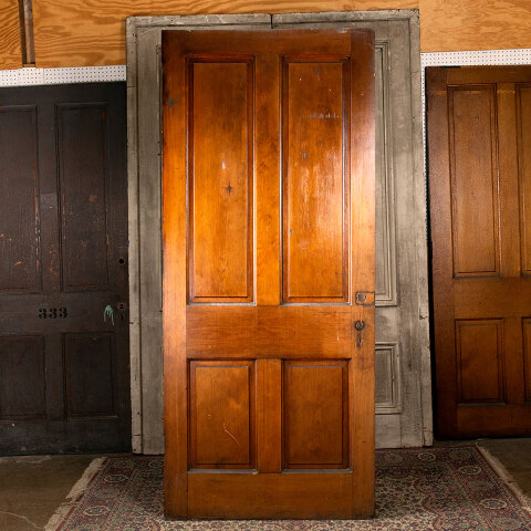 #43907 40x93 Salvaged Antique 4 Panel Interior Door image 5
