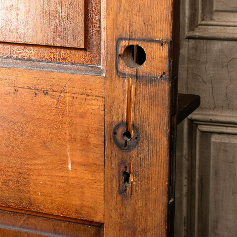 #43907 40x93 Salvaged Antique 4 Panel Interior Door image 8