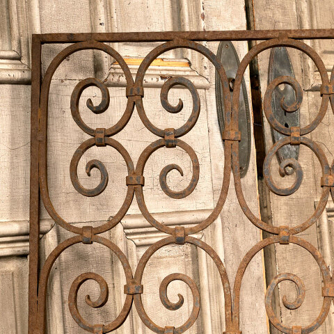 #43957 Salvaged Antique Wrought Iron Panel image 6