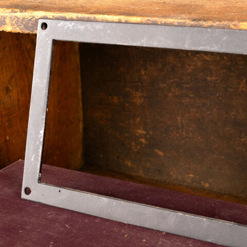 #43993 Salvaged Large Label Frame Holder Hardware image 3