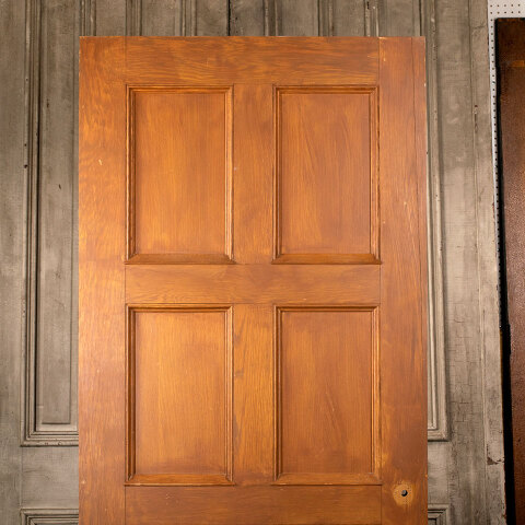 #43995 36x83 Salvaged Vintage 6 Panel Oak Door image 2