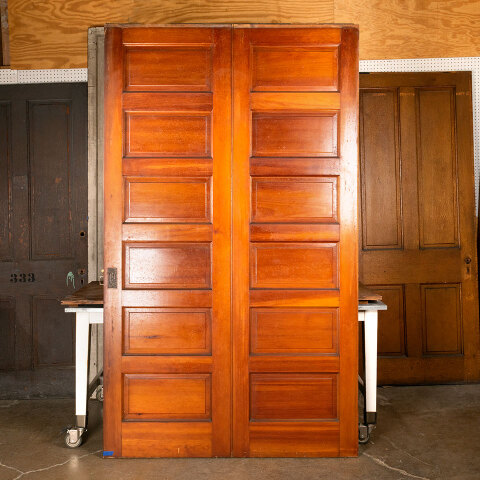 #44061 56x96 Salvaged Antique 12 Panel Pocket Door image 5