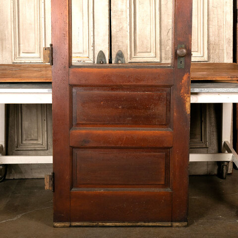 #44098 32x96 Salvaged Antique Half-Lite Entry Door image 3