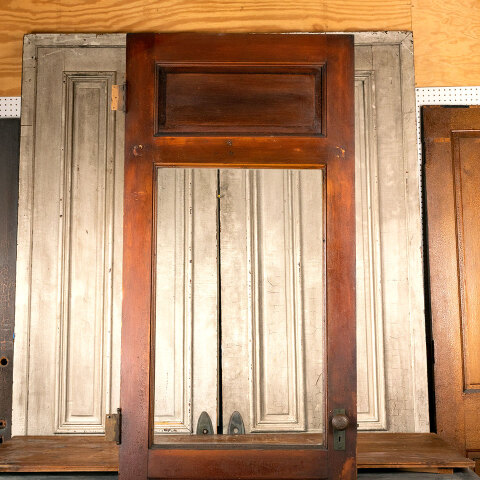 #44098 32x96 Salvaged Antique Half-Lite Entry Door image 2