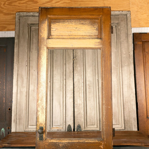 #44098 32x96 Salvaged Antique Half-Lite Entry Door image 7