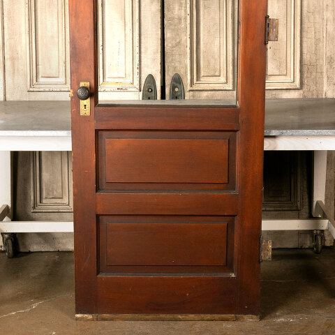 #44100 32x95 Salvaged Antique Half-Lite Entry Door image 3