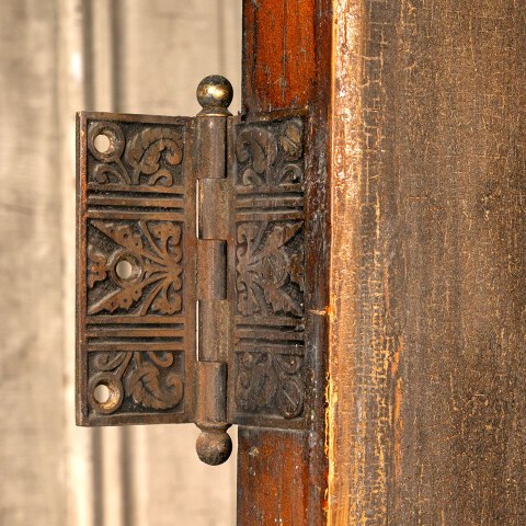 #44100 32x95 Salvaged Antique Half-Lite Entry Door image 7